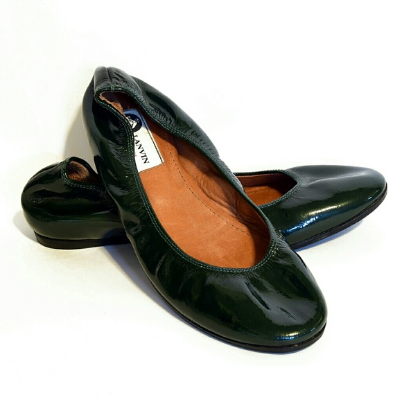 Patent Flats Poshmark Lanvin ShoesGorgeous Dark Leather Green wOPXN08nk
